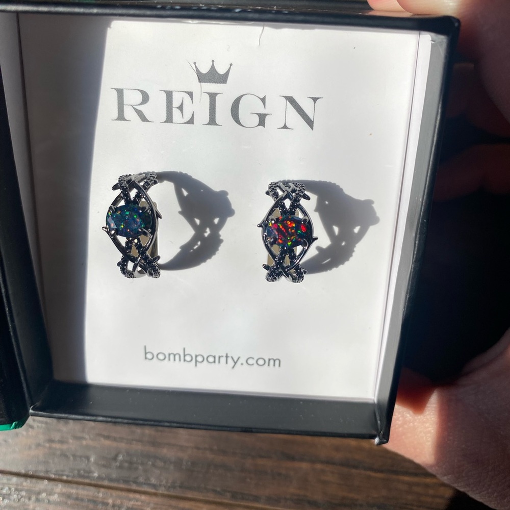 Reign Black and Multicolor Earrings
